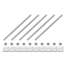 5Pcs Fully Threaded Rod, M4 x 100mm 304 Stainless Steel with Nuts Washers