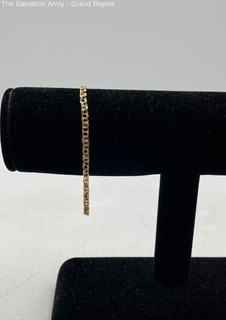 Womens 14K Yellow Gold Fine Jewelry Charm Bracelet Size 6.75 1.92 Gram