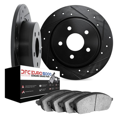 For Jaguar XJS 93-95 DFC EURO-KIT 5000 Drilled & Slotted Rear Brake Kit