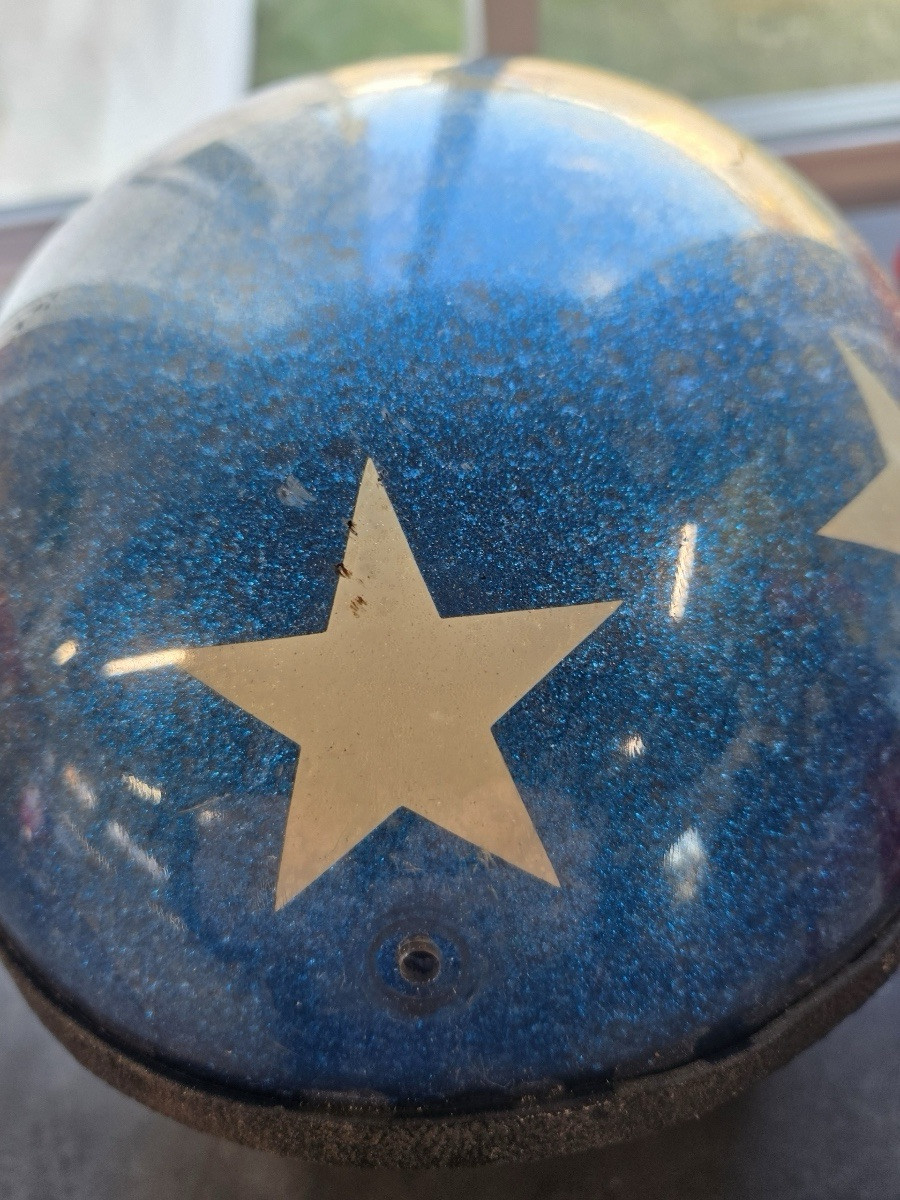 Vintage Motorcycle Helmet Stars Stripes Easy Rider Captain America