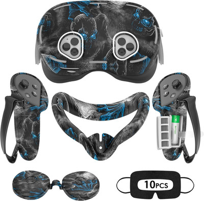Silicone Cover Set Compatible with Oculus/Meta Quest 3S, VR Accessories for Meta