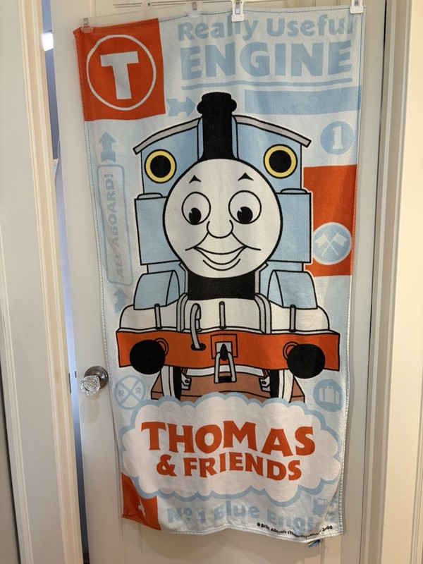 Thomas & Friends Really Useful EngineVintage Beach Bath Towel 2005 Gullane 26x53
