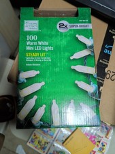 Home Accent Holiday 100ct Twinkling Warm White Mini LED String Lights Sealed