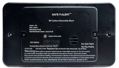 #ad MTI INDUSTRY CARBON MONOXIDE ALARM BLACK FLUSH 62 542 BL TR $92.23
