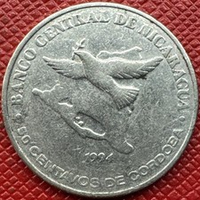 Nicaragua 1994 Chromium Plated Steel 50 Centavos. KM# 83