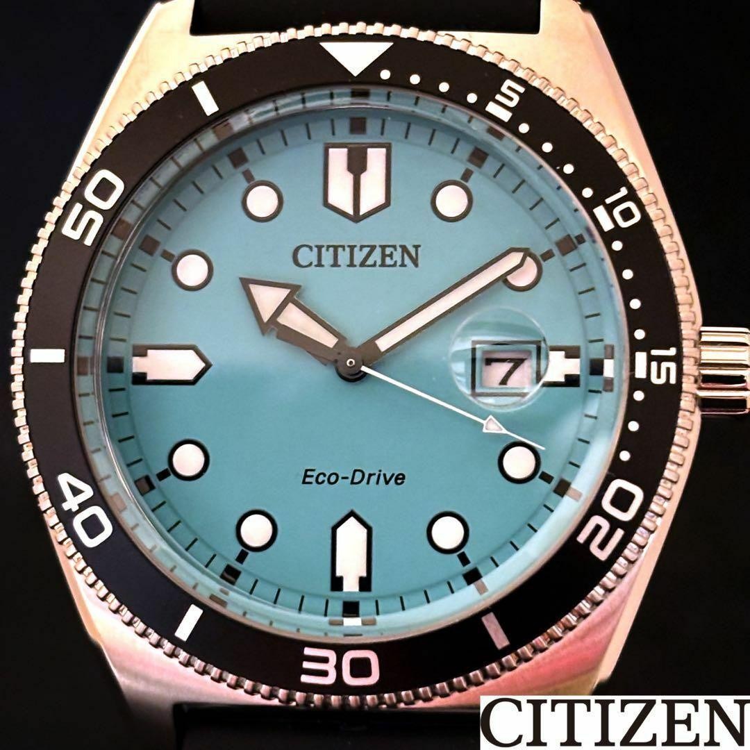 CITIZEN Eco-Drive Blue Dial Watch 43mm Tiffany Blue Style 100M