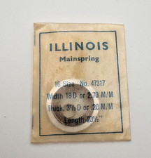Illinois 16s 47317 pocket watch Mainspring OEM watchmaker part repair - NOS