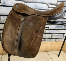 17 1/2”-18” breiter Barnsby Full Suede WH/Show Sattel - braun