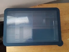 Figmint™ Large Snack Bento Blue, 8 Compartments BPA-Free Lunch Tray