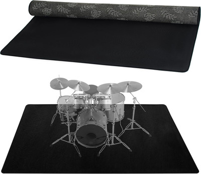 Drum Rug, 4 Ft X 5 Ft Drum Mat Carpet Music Rug with Non-Slip Bottom, Noise Redu