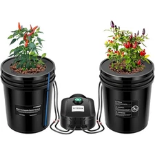 Hydroponics Grow System with Top Drip Kit, 5-Gallon Deep Water Culture