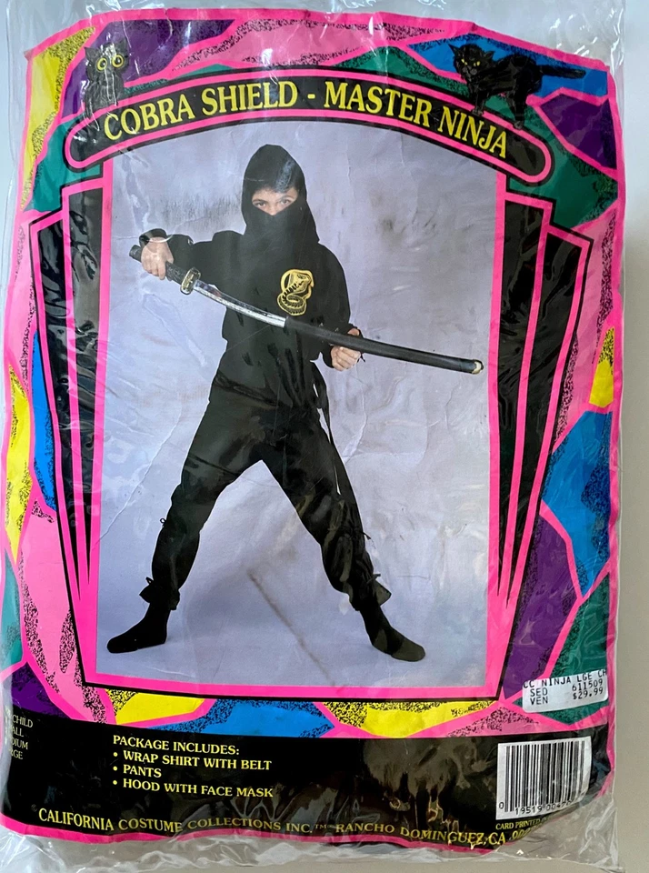 Костюм детский Cobra Shield Master Ninja Dress Up Pretend Play для Хэллоуина размер большой - Изображение 2 из 3