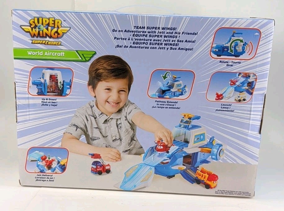 Super Wings Super Charge World Airport Play Set Transforming Jett