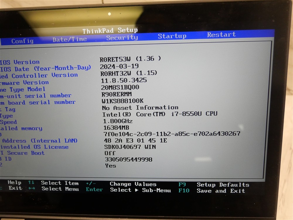 Lenovo L380, 13-Inch Laptop, with Intel Core i7 8th Gen., No OS