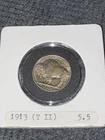 1913 Buffalo Nickel Type 2  US Five Cents Coin