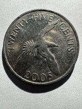 Bermuda 25 Cents Copper-Nickel Coin 2005 Queen Elizabeth II Circulated