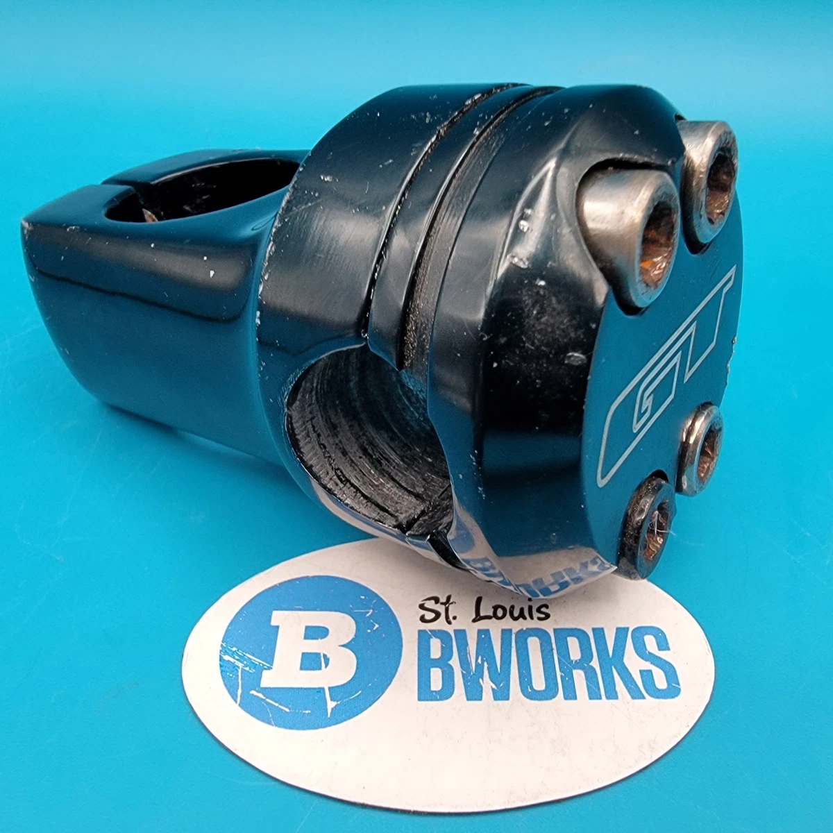 Potence GT Bicycles Piston BMX - Sans Filetage - Vintage Argenté