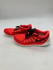 Nike Youth Free 5.0 Red & Black Running Shoes Size 7Y Breathable 644428-601