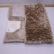 Laura Ashley Bathroom Mat Linen Butter Chenille Polyester 17 x 24 LAYMB006119