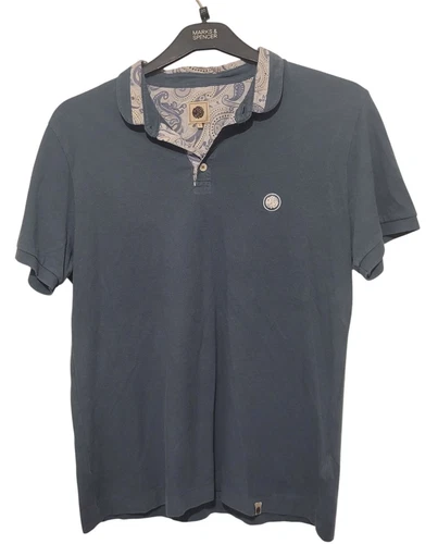 PRETTY GREEN Polo Shirt - Large - Blue - Good Condition - Men’s - Picture 1 of 8