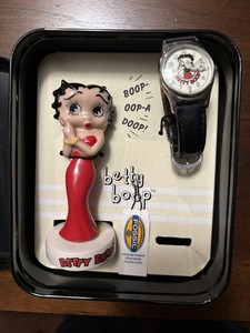 Fossil Betty Boop Watch, Statue And Tin