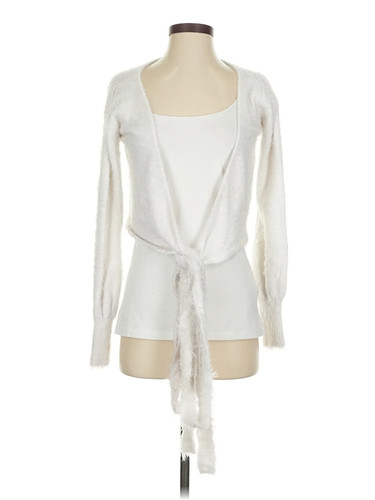 Dee Elly Women White Cardigan S