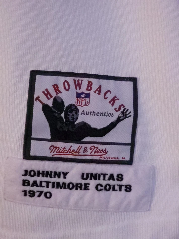 Футболка ретро Mitchell & Ness Baltimore Colts Johnny Unitas No19 размер 56 - Изображение 4 из 4