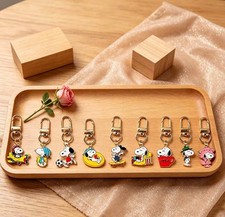 Snoopy Metal Charm 9Piece Set w/ Gold Lobster Clasps MultiColor, Charms N/A