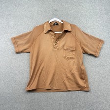 Vintage Disco Shirt Dagger Big Collar Reflective Shiny Brown Jcpenney Men  s L