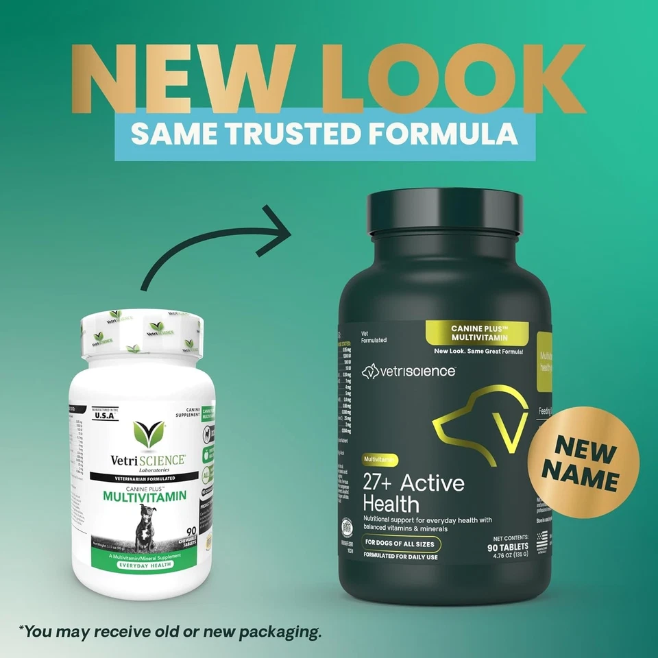 VetriScience Laboratories Canine Plus Multivitamínico para Perros, 90 Mesa Masticable Foto 2 de 4