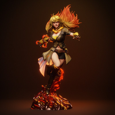Yang Xiao Long RWBY 3D gedrucktes Harzmodell zum Zusammenbauen und Bemalen