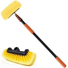 Car Wash Brush, 16FT Telescopic Car Wash Brush with Long Handle, 12-Inch Soft...