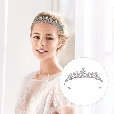 Diadème Mariée Tiare De Coiffes Pour Le Mariage Couronne Nuptiale - Photo 1/4
