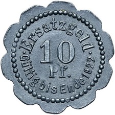 Stettin Pomerania - Szczecin - Poland - 10 Pfennig 1920 Zinc - Emergency Coin