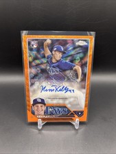 2023 Topps Chrome Update Kevin Kelly Rookie RC Orange Wave Auto /25 Rays A45