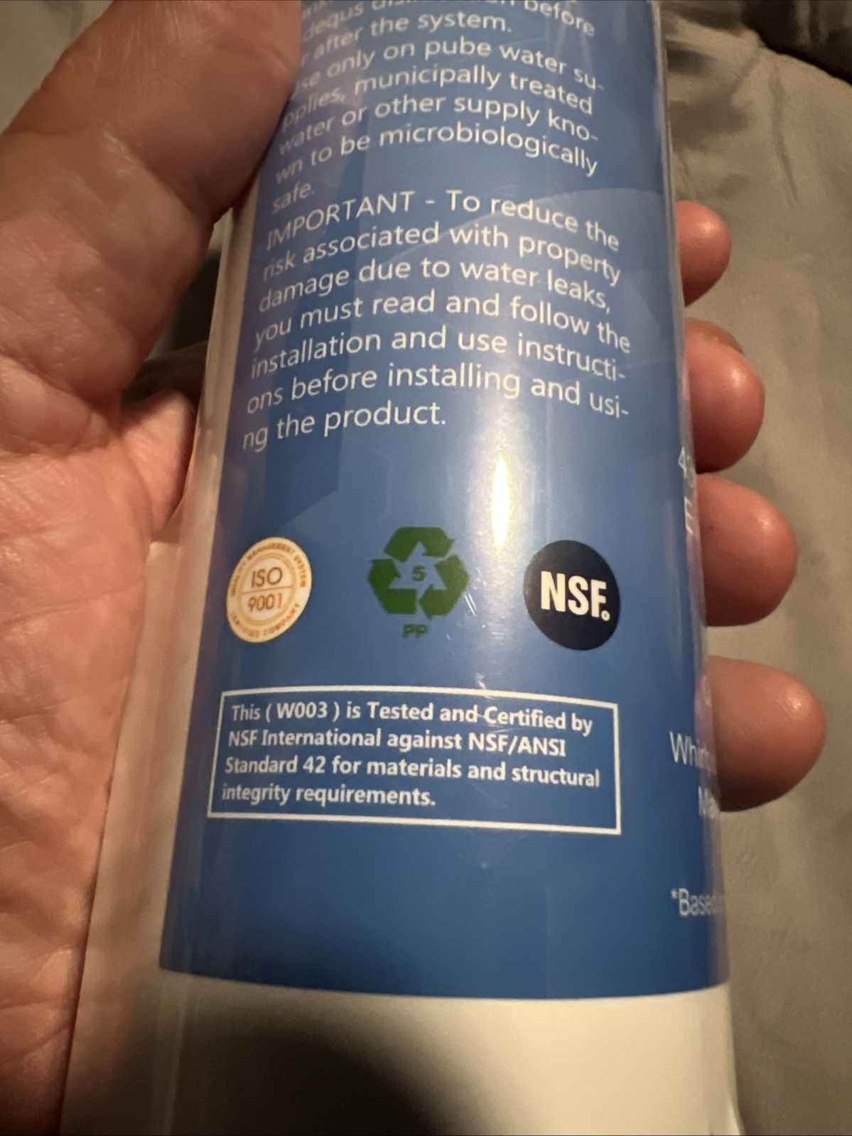 New Waten H20 4396841 *4396710 Filter 3 EDR3RXD1 NEW Sealed