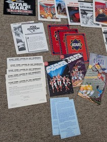 VTG Atari 2600 7800 Video Game Instruction Manuals Warranty Cards Lot Of 30