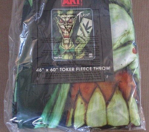 New The Toker 420 Pot Leaf Fleece Gift Throw Blanket Joker Smoke Weed Marijuana - Picture 2 of 2