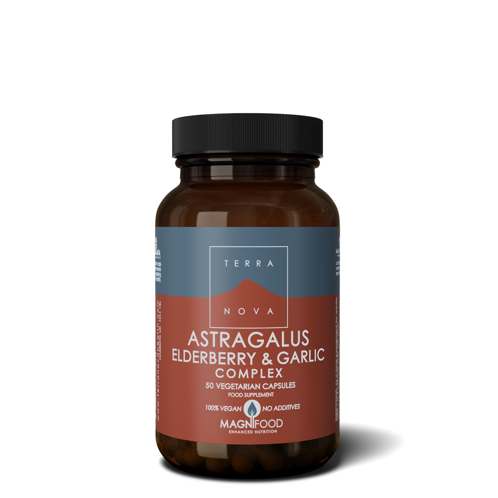 Terra nova Astragalus, Elderberry & Garlic Complex 50 Veg Capsules New Long Exp - Image 2