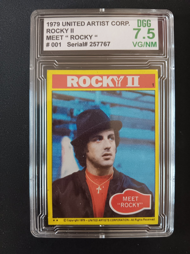 1979 Topps Rocky II # 001 MEET " ROCKY " DGG Graded 7.5 VG/NM