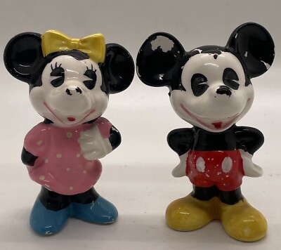 ヴィンテージ　 フィギュア　Mickey 　Minnie　レトロ　レア Vintage Walt Disney 2.25