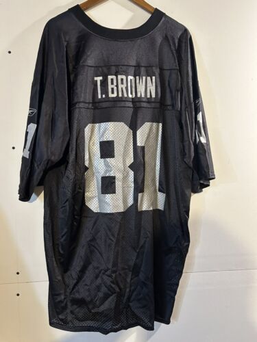 Vintage Tim Brown Raiders Reebok Trikot Reebok Gr. XXL SCHWARZ FOOTBALL NFL 81
