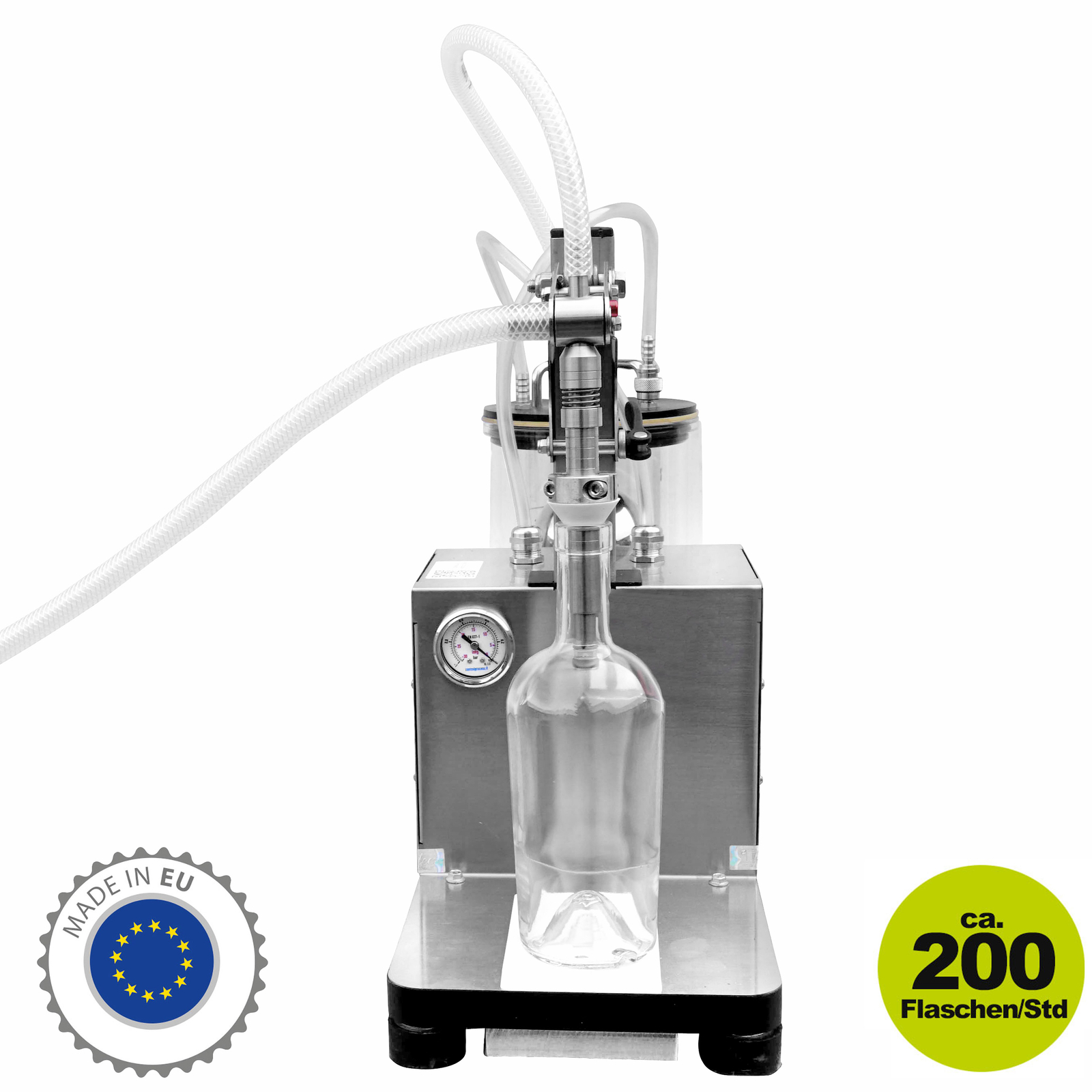 Vakuum 1 Abfüll-Station Abfüllgerät Flaschenfüller Öl Gin Schnaps Wein Saft