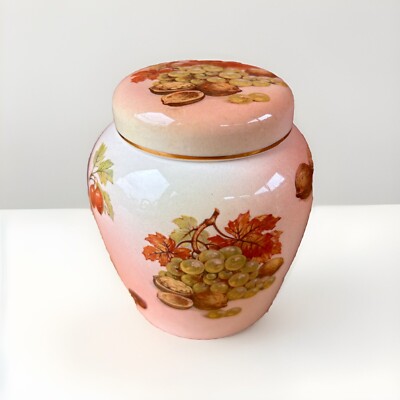 Royal Worcester Palissy Obst und Nüsse kleines Ingwerglas Topf mit Deckel Haushaltswaren