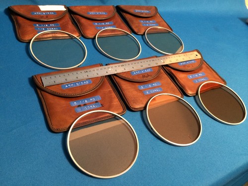 CORAL-FILTERS SET OF (6)138mm (5.5 " ROUND) 1/8,1/4, 1/2, 1, 2, 3 for ZEISS ARRI - Picture 8 of 12