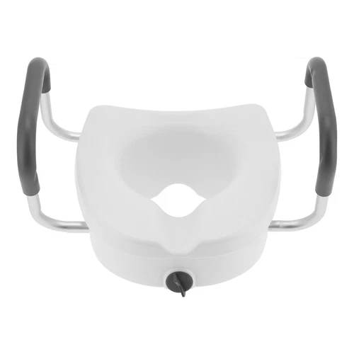 Adjustable Raised Toilet Seat Elevated Toilet Seat Riser with Handles Height - Picture 8 of 15