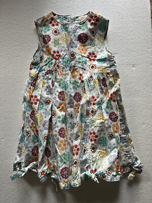 Cake Walk Sleeveless Floral 100% Cotton Girls Dress Size 104  European. US 5