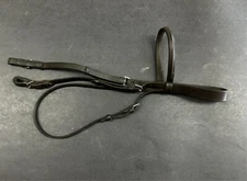 Dark Brown English Horse Bridle with Raised Browband