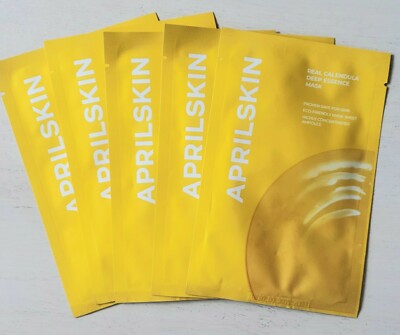 Aprilskin Real Calendula Deep Essence Facial Mask 5 pack Korea Beauty *Free Ship