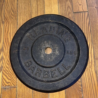 Reading Barbell 25 LB Weight Plate Standard 1''